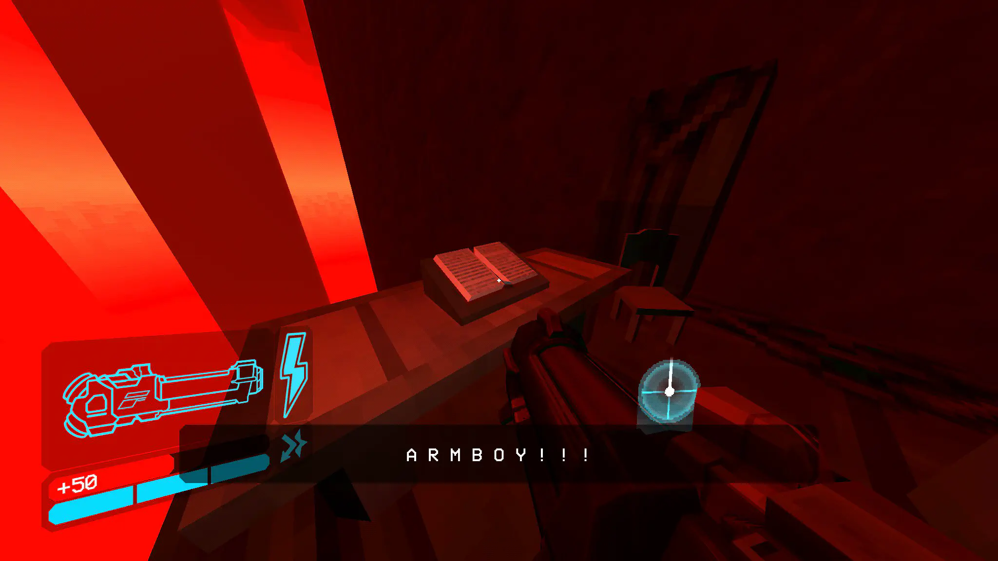 A book placed next to Armboy